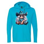 Softstyle® Lightweight Hooded Long Sleeve T-Shirt Thumbnail