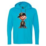 Softstyle® Lightweight Hooded Long Sleeve T-Shirt Thumbnail