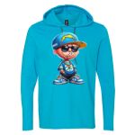 Softstyle® Lightweight Hooded Long Sleeve T-Shirt Thumbnail