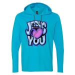 Softstyle® Lightweight Hooded Long Sleeve T-Shirt Thumbnail