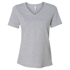 Women's Relaxed Heather CVC V-Neck Tee Thumbnail