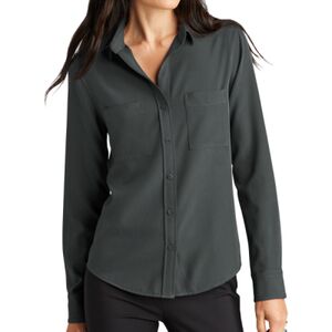 Women's Stretch Crepe Long Sleeve Camp Thumbnail