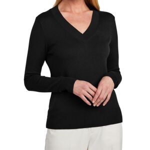 Women's Cotton Stretch V Neck Sweater Thumbnail