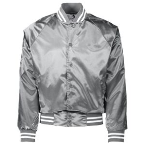 Satin Baseball Jacket/Striped Trim Thumbnail