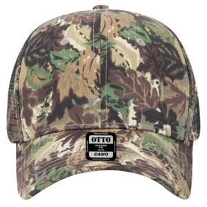 OTTO CAP Camouflage 6 Panel Mid Profile Mesh Back Trucker Hat Thumbnail