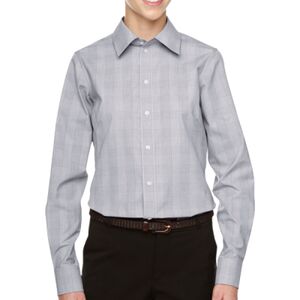 Women's Crown Collection® Glen Plaid Woven Dress Shirt Thumbnail