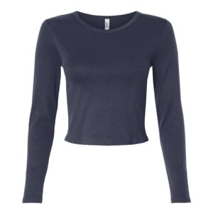 Women's Baby Rib Long Sleeve Cropped Tee Thumbnail