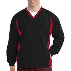 Tipped V Neck Raglan Wind Shirt Thumbnail