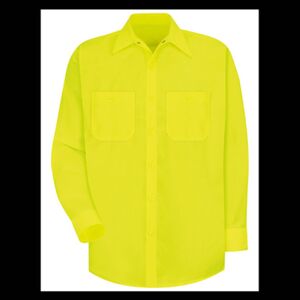 Men's Tall Enhanced Visibility Long Sleeve Work Shirt Thumbnail