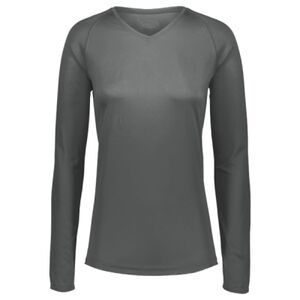 Women's Attain Wicking Long Sleeve V-Neck T-Shirt Thumbnail