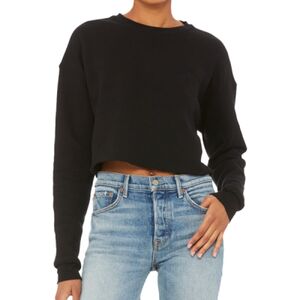 Women's Crop Fleece Crewneck Sweatshirt Thumbnail