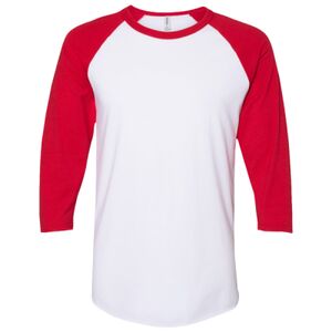 Premium Blend Ringspun Three-Quarter Sleeve Raglan Baseball T-Shirt Thumbnail