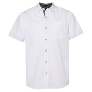 Men's Peached Printed Poplin Short Sleeve Shirt Thumbnail