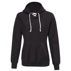 Women’s French Terry Sport Lace Scuba Hooded Sweatshirt Thumbnail