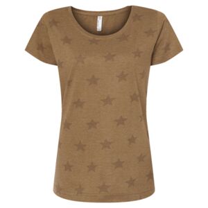 Women's Star Print Scoop Neck Tee Thumbnail