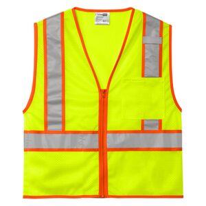 Ansi 107 Class 2 Mesh Zippered Two Tone Vest Thumbnail