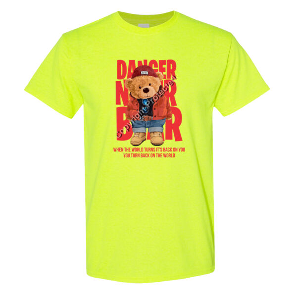 Danger Bear Hot Yellow Neon Tee Thumbnail